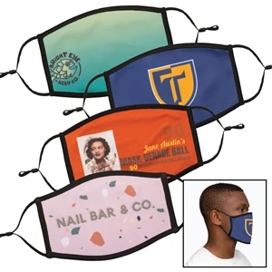 Clearance! Full Color Dye Sublimation Face Mask - Large / XL | https://www.bestnamebadges.com