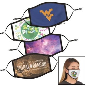 Clearance Full Color Dye Sublimation Face Mask - Small / Med | https://www.bestnamebadges.com