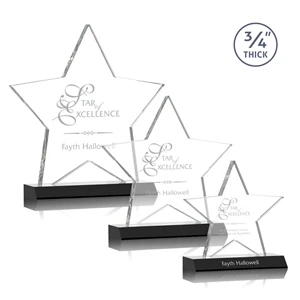 Chippendale Star Award - Black | https://www.bestnamebadges.com