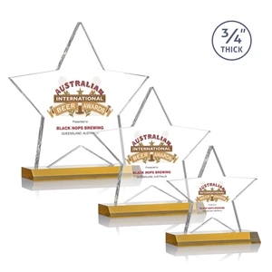 Chippendale VividPrint™ Award - Amber | https://www.bestnamebadges.com