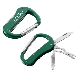Multitool Carabiner With Knife, Opener and Scissors