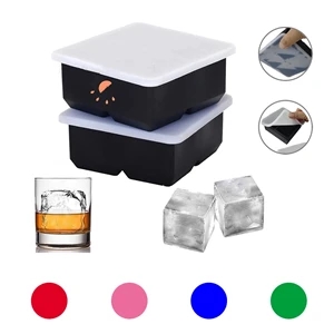 Reusable Square Ice Ball Maker with Lid Mold