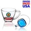 6 oz. Classis Glass Coffee Mugs w/ Custom Logo & Handle | https://www.bestnamebadges.com