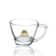 6 oz. Classis Glass Coffee Mugs w/ Custom Logo & Handle | https://www.bestnamebadges.com