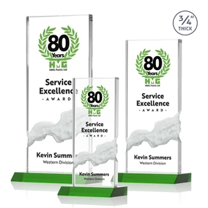 Poole VividPrint™ Award - Green | https://www.bestnamebadges.com