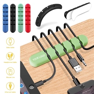 Silicone 5 Slots Desk Cable Organizer