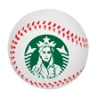 Baseball Stress Ball w/ Custom Logo | https://www.bestnamebadges.com