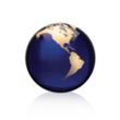 Globe Paperweight - Blue | https://www.bestnamebadges.com