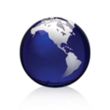 Globe Paperweight - Blue | https://www.bestnamebadges.com