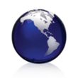 Globe Paperweight - Blue | https://www.bestnamebadges.com