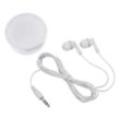 Earbuds In Round Plastic Case | https://www.bestnamebadges.com