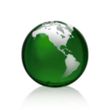 Globe Paperweight - Green | https://www.bestnamebadges.com
