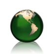 Globe Paperweight - Green | https://www.bestnamebadges.com