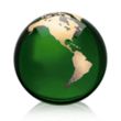 Globe Paperweight - Green | https://www.bestnamebadges.com