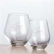 Reina Stemless Wine - Deep Etch | https://www.bestnamebadges.com