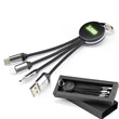 3 in 1 Charging Cable With Luminous logo | https://www.bestnamebadges.com