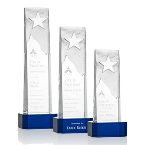 Stapleton Star Award on Base - Blue | https://www.bestnamebadges.com