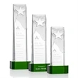 Stapleton Star Award on Base - Green | https://www.bestnamebadges.com