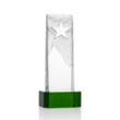 Stapleton Star Award on Base - Green | https://www.bestnamebadges.com