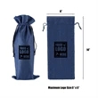 Linen drawstring Wine Bag | https://www.bestnamebadges.com