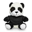 7" Plush Panda with T-Shirt | https://www.bestnamebadges.com