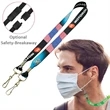 USA Decorated 3/4" Lanyard Full Color Face Mask Keeper | https://www.bestnamebadges.com