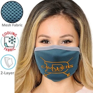 2-Layer Cooling Face Mask w/Screen Print | https://www.bestnamebadges.com