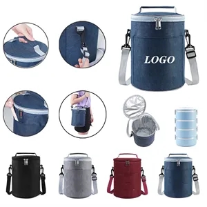 Insulated Round Lunch Bag