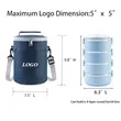 Insulated Round Lunch Bag | https://www.bestnamebadges.com