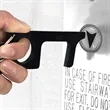 Touchless Black Acrylic Sanitary Key | https://www.bestnamebadges.com