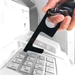 Touchless Black Acrylic Sanitary Key | https://www.bestnamebadges.com