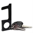 Touchless Black Acrylic Sanitary Key | https://www.bestnamebadges.com