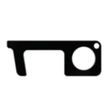 Touchless Black Acrylic Sanitary Key | https://www.bestnamebadges.com