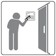 Touchless Black Acrylic Sanitary Key | https://www.bestnamebadges.com