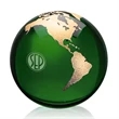 Globe Paperweight - Green | https://www.bestnamebadges.com