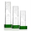 Rushmore Award on Base - Green | https://www.bestnamebadges.com
