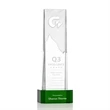 Rushmore Award on Base - Green | https://www.bestnamebadges.com