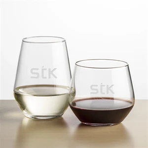 Mandelay Stemless Wine - Deep Etch | https://www.bestnamebadges.com