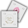 4" Square Clear Glass Coaster w/ Custom Imprint | https://www.bestnamebadges.com