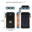 10,000mAh Solar Power Bank with Compass | https://www.bestnamebadges.com