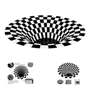3D Vortex Illusion Rugs Round 31 1/2"