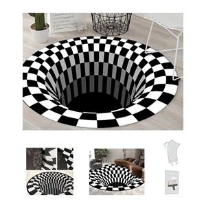 3D Vortex Illusion Rugs Round 35 1/2"