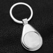 Raindrop Economy Laser Engraved Metal Keyholder | https://www.bestnamebadges.com