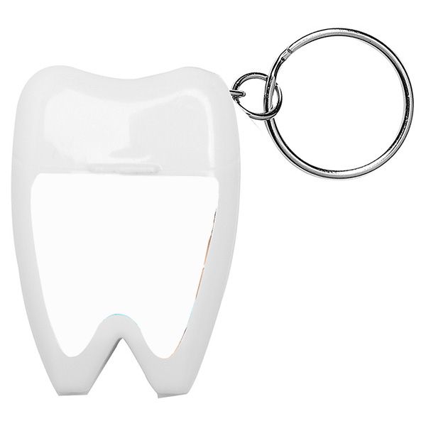 HAPPYTEETH Tooth Shaped Dental Floss Dispenser with Keyring