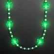 Pretty Light Up Shamrock Bead Necklace | https://www.bestnamebadges.com