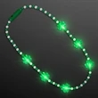 Pretty Light Up Shamrock Bead Necklace | https://www.bestnamebadges.com