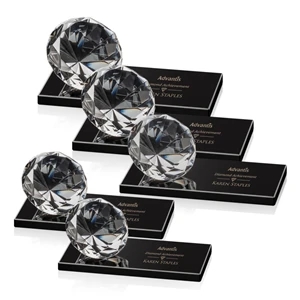 Gemstone Award on Black - Diamond | https://www.bestnamebadges.com