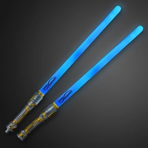 Double Sided Swords Sabers with Blue LEDs and Sounds