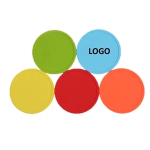 Round Silicone Coaster | https://www.bestnamebadges.com