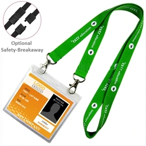 Open Ended Combo Polyester w/ Badge Holder Lanyards | https://www.bestnamebadges.com